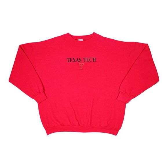 Vintage Tultex Texas Tech University Crew Neck Sweatshirt - Size 2XL - Picture 1 of 8